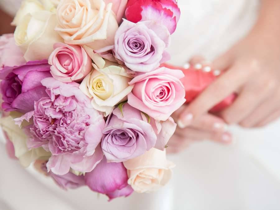? свадебный букет невесты ? из розовых роз - фото 2019
