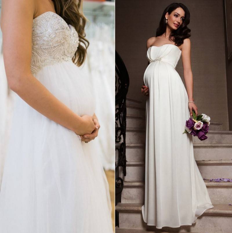 Модные свадебные платья для беременной невесты