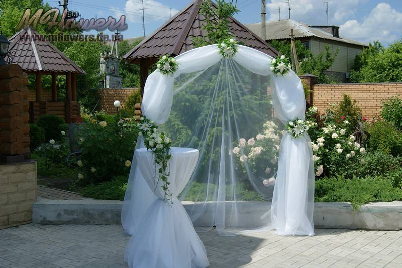 Свадебная арка для выездной регистрации: как сделать своими руками, фото оформления и размеры