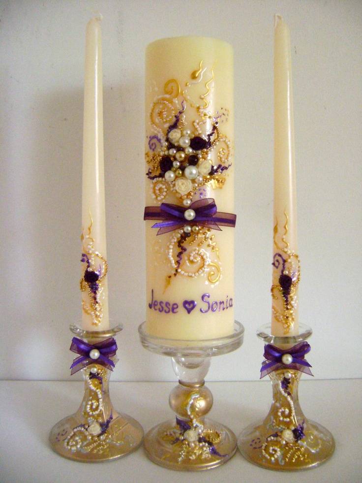 Мастер класс — необычные свадебные свечи для декора