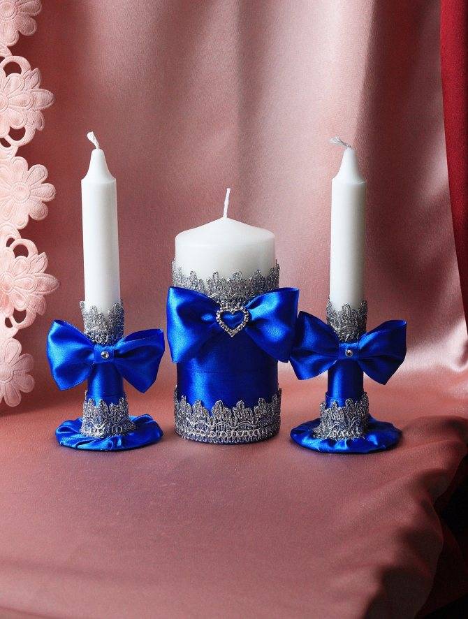 Оформление свадебных свечей своими руками