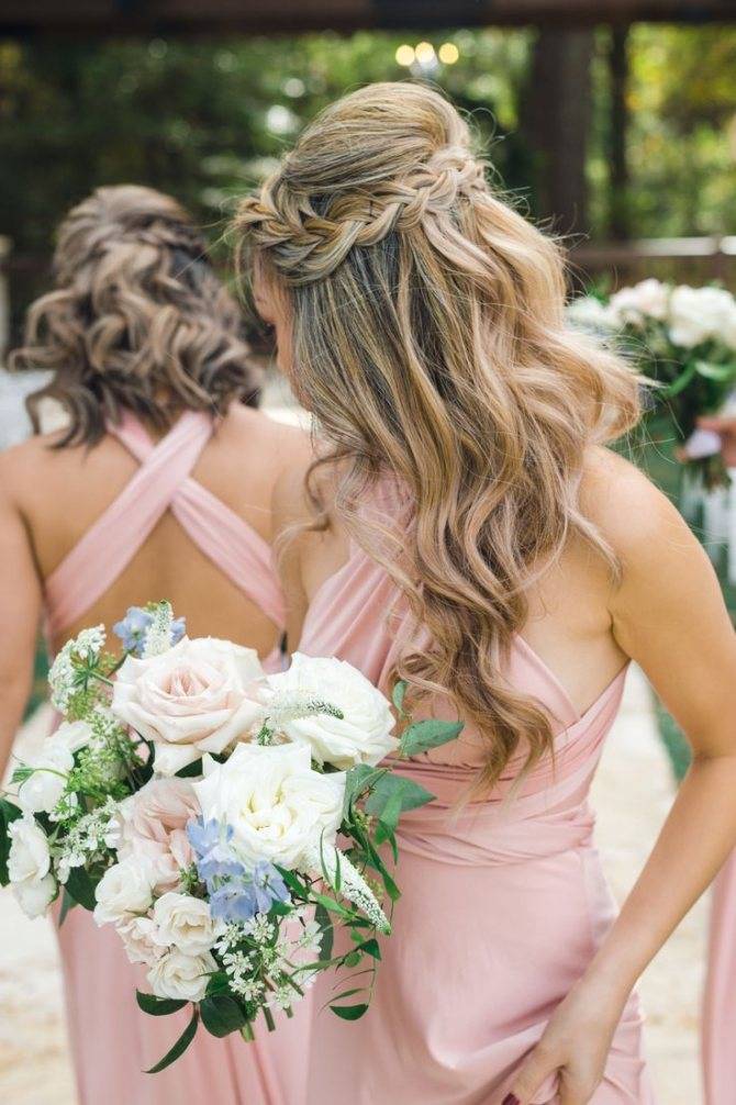 Прически для свидетельницы на свадьбу на средние, короткие волосы
