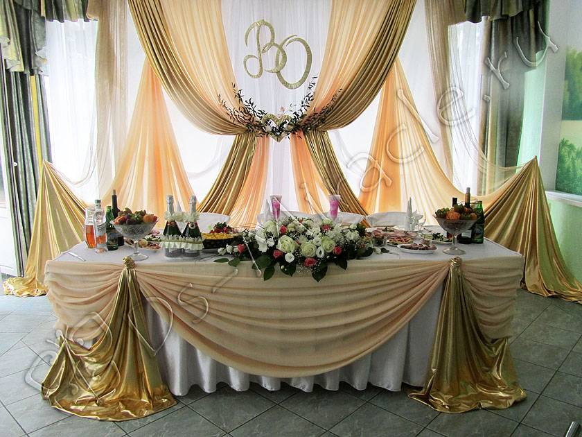 Зеленая свадьба — оформление зала и стола в оттенках оливкового