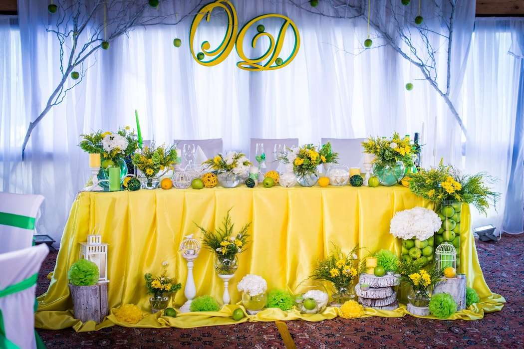 Свадьба в желтом цвете - оформление и проведение