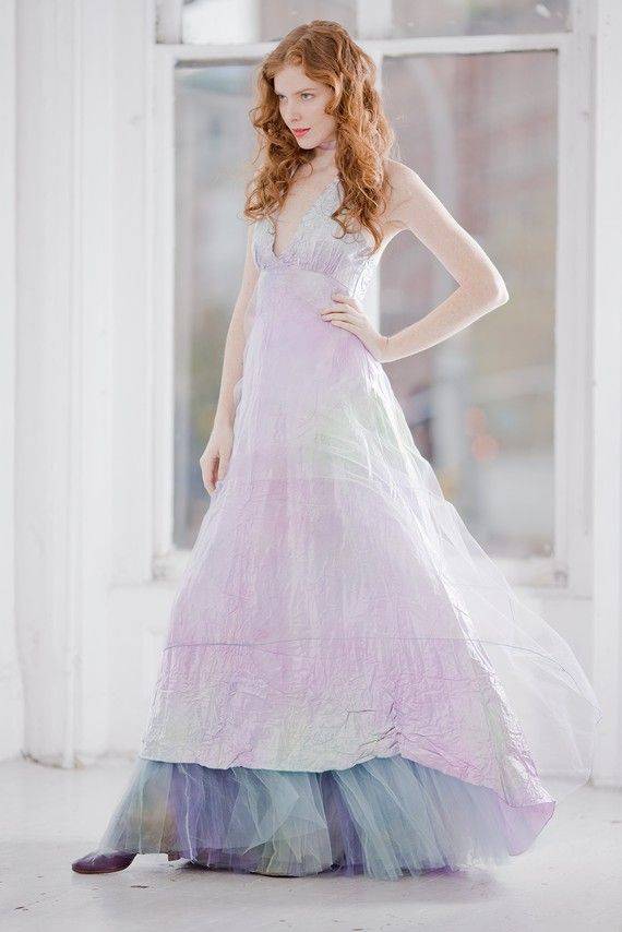 Пастельное свадебное платье: модели ванильного, розового и голубого тонов
