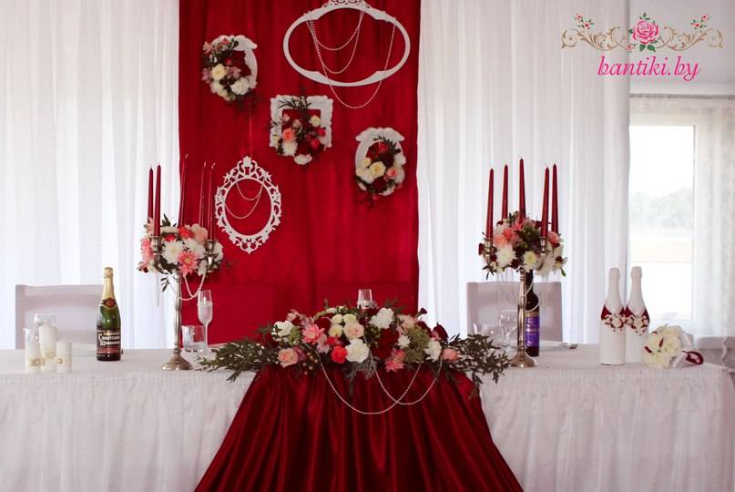 Свадьба в цвете марсала: 101 фото,оформление зала, букет, торт