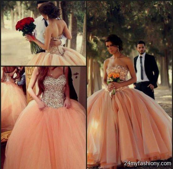 Нежные свадебные платья персикового цвета – советы по выбору модели и аксессуаров
