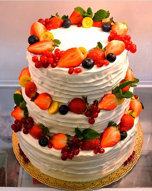 Торт украшенный фруктами и ягодами: рецепт с фото пошагово