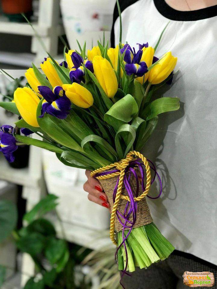 Букет из тюльпанов – создаём приятный подарок своими руками
