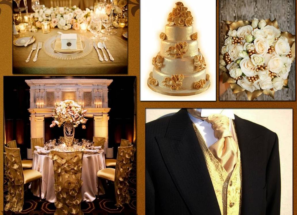 Свадьба в золотом цвете - фото идеи и советы по оформлению