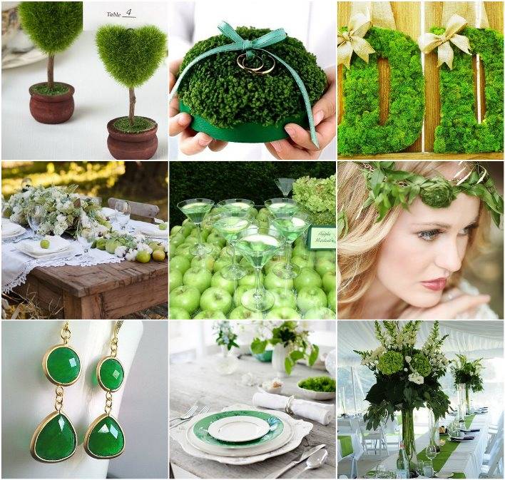 Свадьба в зеленом цвете: описание с фото