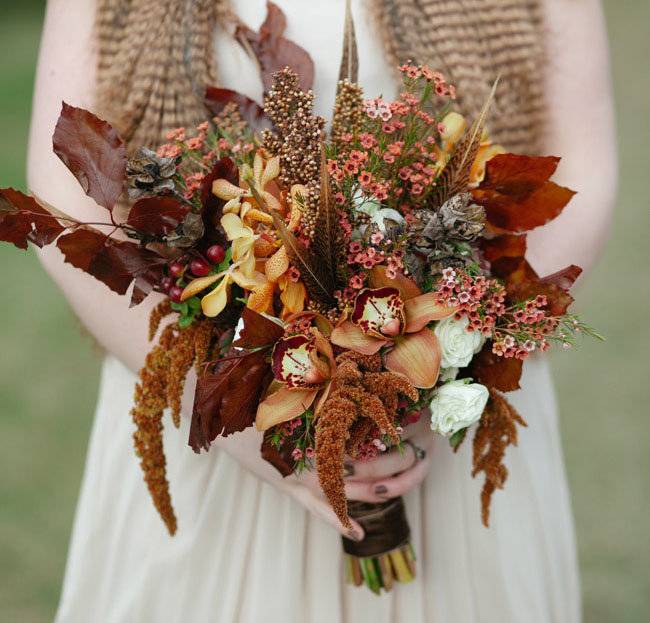 Осенний букет — украшение на вашей свадьбе