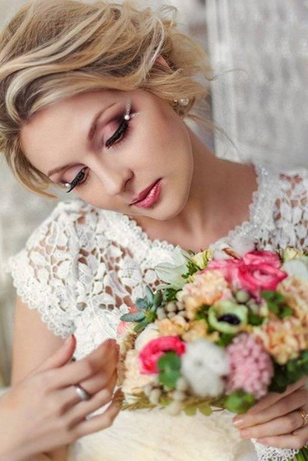 Нежный макияж на свадьбу: 100 красивых и стильных фото мейкапа для невесты