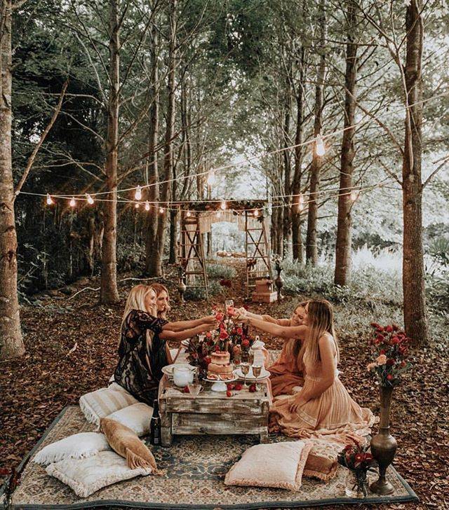Идеи для свадьбы в лесном, тропическом, пикник, джунгли-стиле