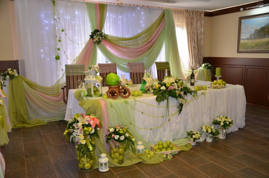 ᐉ зеленая свадьба - оформление зала и стола в оттенках оливкового - svadebniy-mir.su