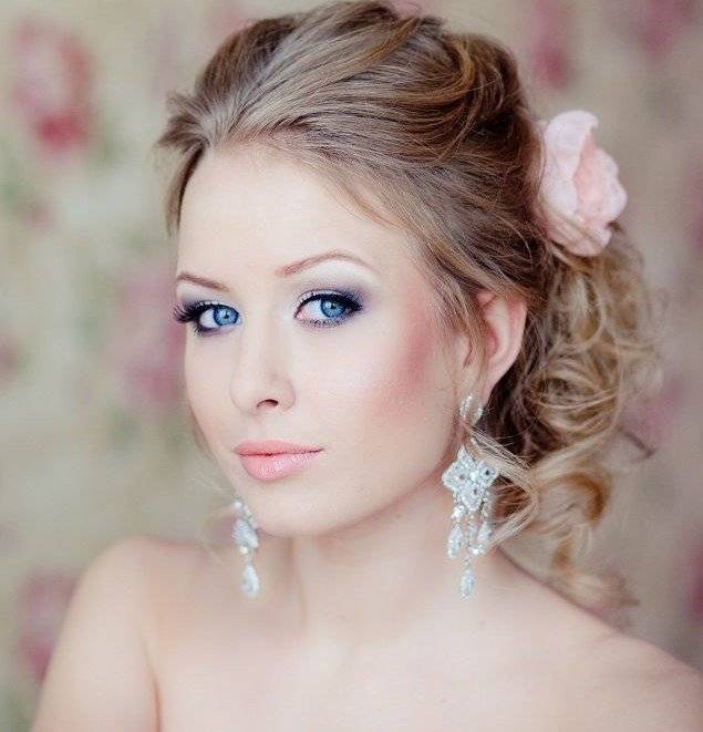 Как делать свадебный макияж под голубые глаза самостоятельно. свадебный макияж для голубых глаз