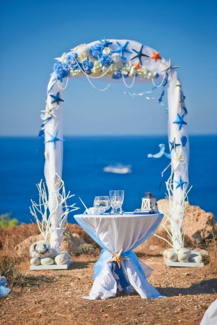 Свадьба в морском стиле (фото)