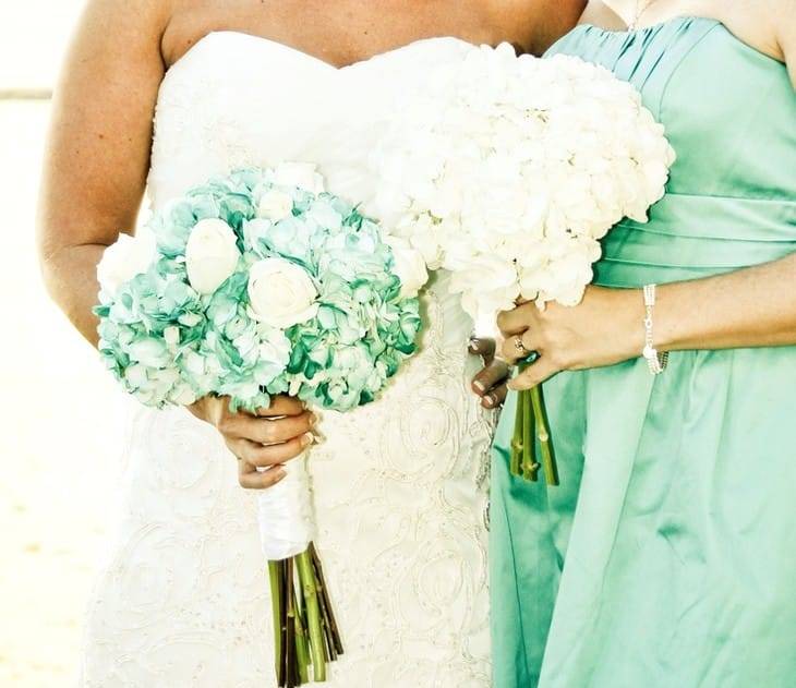 Свадебные букеты цвета айвори - фото