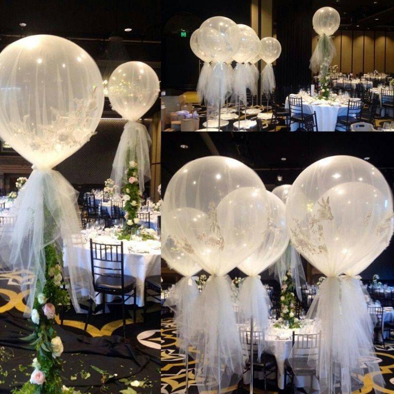 Украшение воздушными шарами зала на свадьбу: способы, советы и фото
