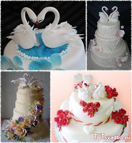 Свадебный торт ???? с лебедями - символами брака и верности