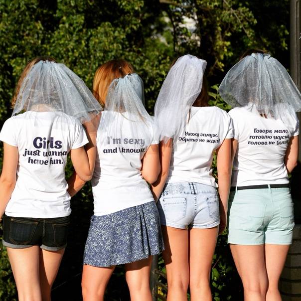 Надпись на футболке на девичник для сестры. идеи надписей на футболках на девичник: для невесты и подружек
