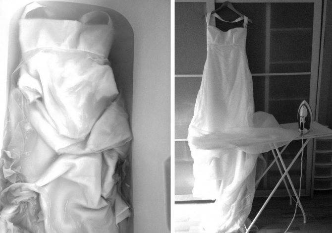Как погладить свадебное платье и фату в домашних условиях