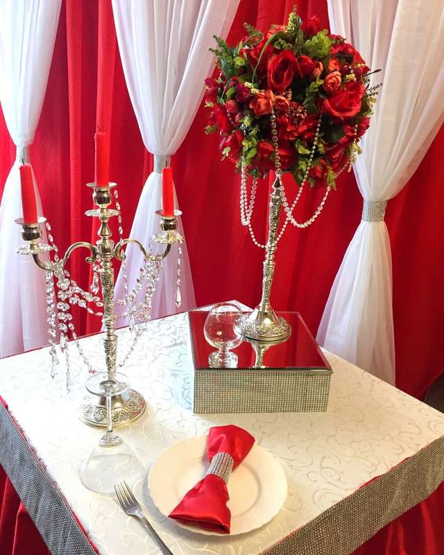Красная свадьба: идеи оформления зала в ярком цвете