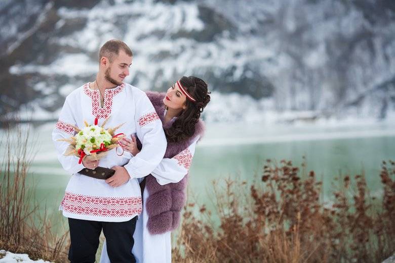 Свадьба в славянском стиле - идеи оформления, образ жениха и невесты, фото и видео