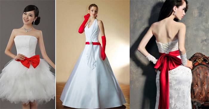 Красные свадебные платья: 70+ обворожительных фасонов для невес