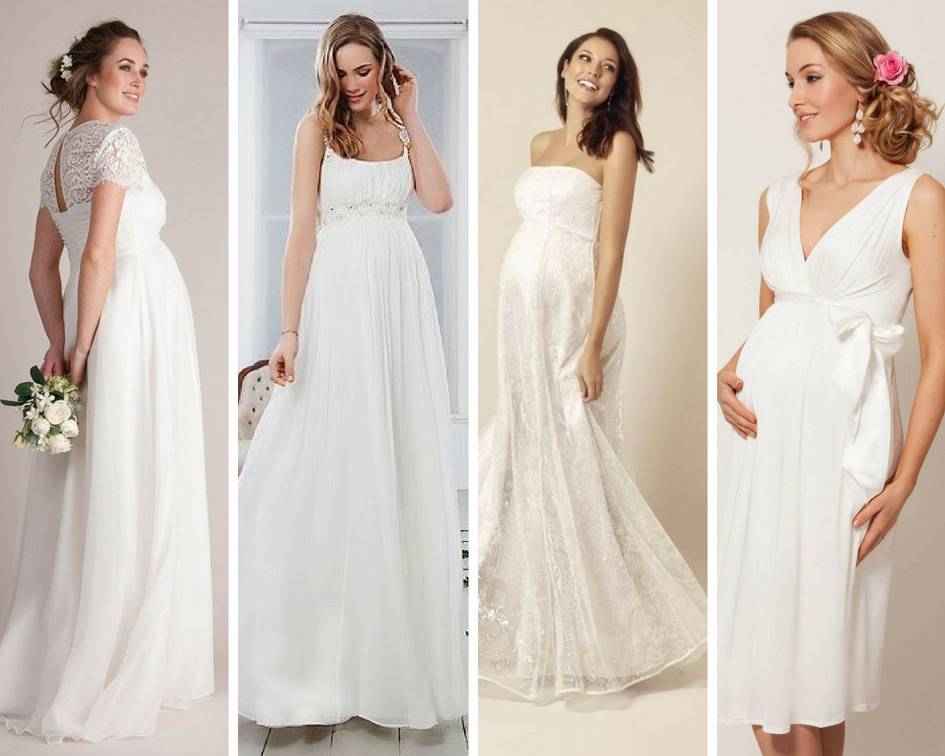 {50 фото} красивые свадебные платья для беременных — 2018