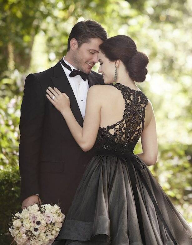 Можно ли в черном свадебном платье выходить замуж и как создать оригинальный праздничный образ