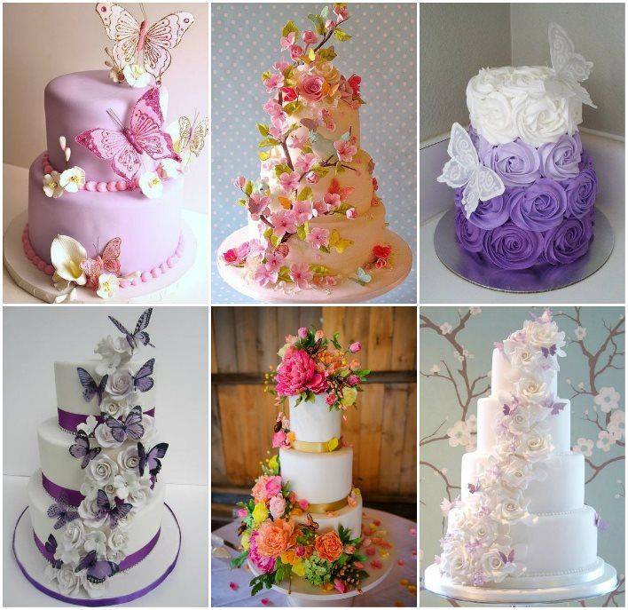 Одноярусные свадебные торты: 50 шикарных идей