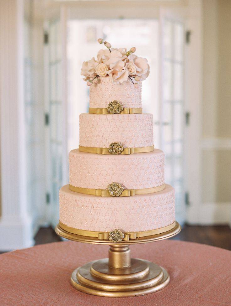 Одноярусные свадебные торты: 50 шикарных идей