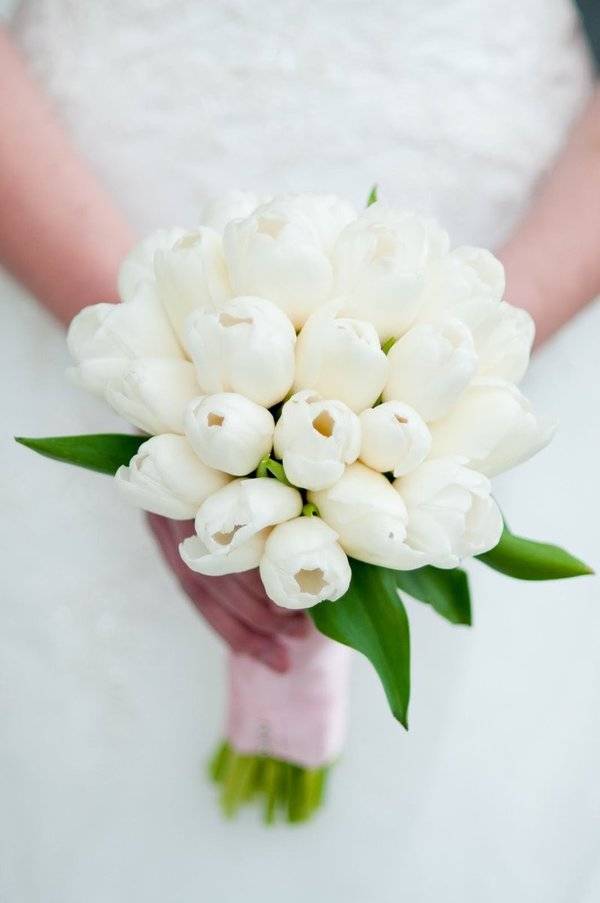Свадебный букет из тюльпанов: с чем сочетать тюльпаны для свадьбы