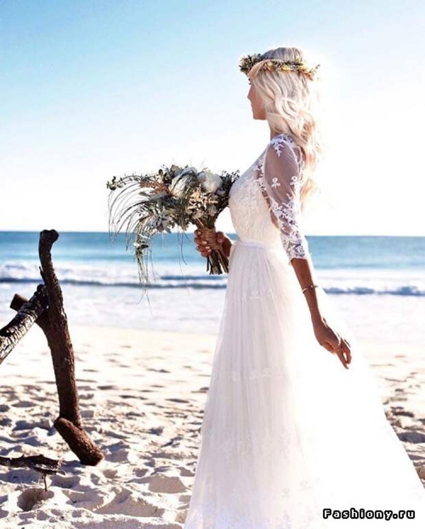 Пляжные свадебные платья