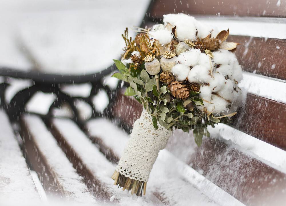Идеальный букет для невесты: зимний вариант