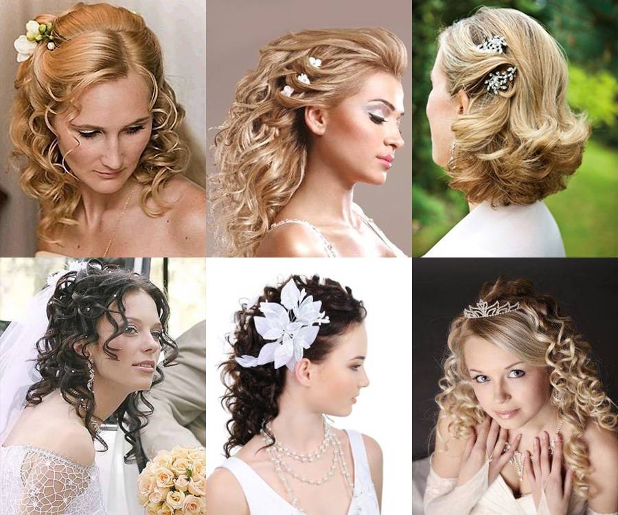Свадебные прически на средние волосы пошагово: схемы, идеи, фото