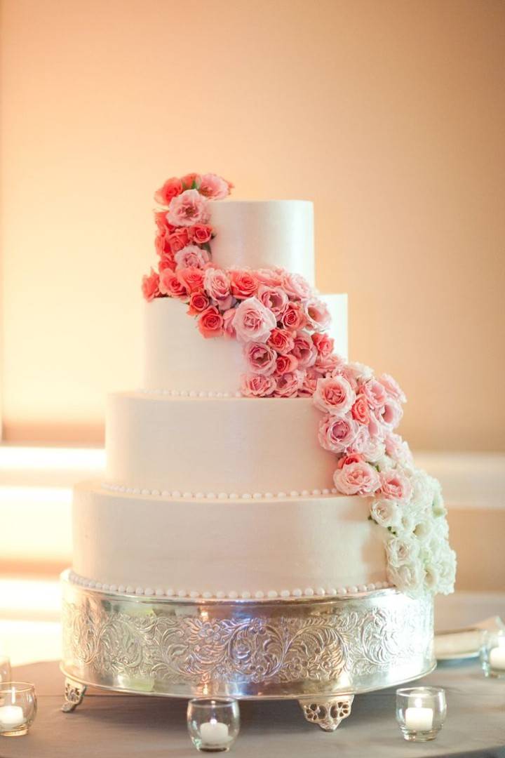 Свадебные торты мастика розовый роза фото — 20 идей 2021 года на невеста.info