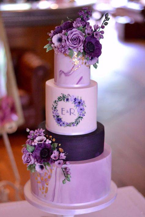 Свадебные торты одноярусный сиреневый фото — 49 идей 2021 года на невеста.info