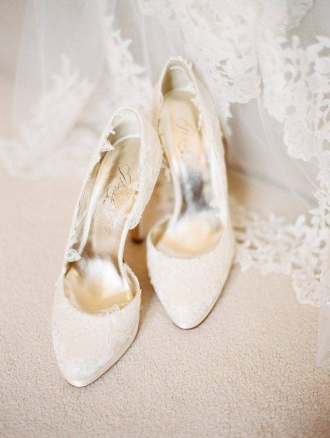 Стильная обувь на свадьбу для невесты