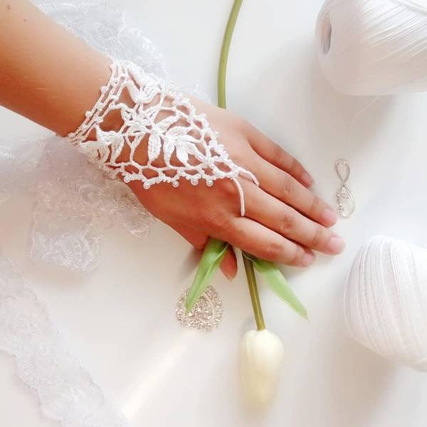 Свадебные перчатки, митенки для невест – обзор и простой мастер-класс