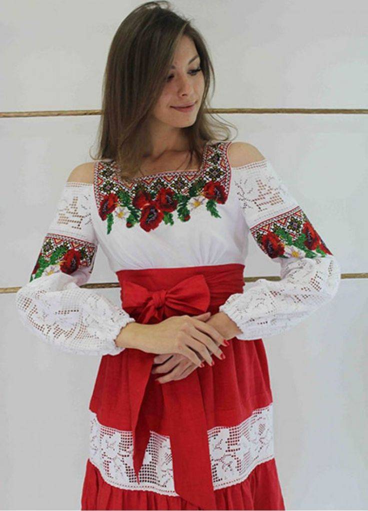 Колоритные свадебные платья в славянском, украинском стиле