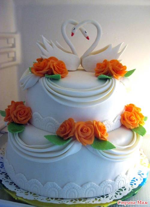 Свадебные торты мастика розовый роза фото — 20 идей 2021 года на невеста.info