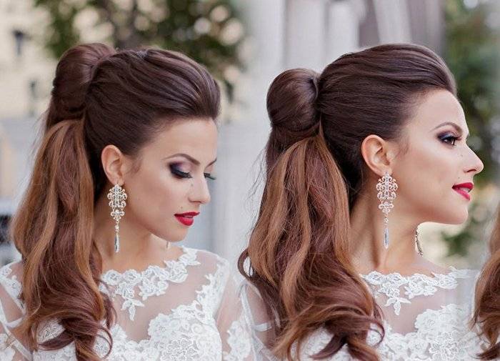 Свадебные прически на средние волосы для невесты и ее подружек: лучшие варианты