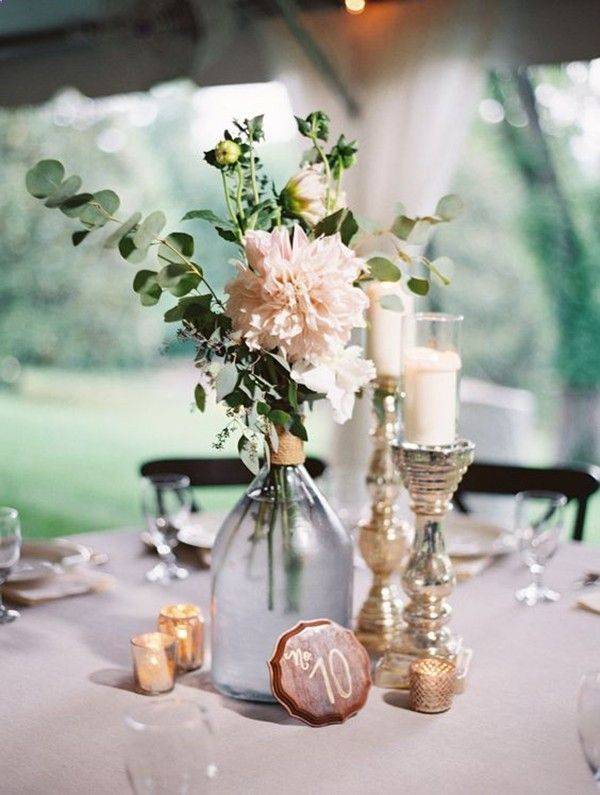 Как выбрать оригинальные свадебные вазы для цветов на стол