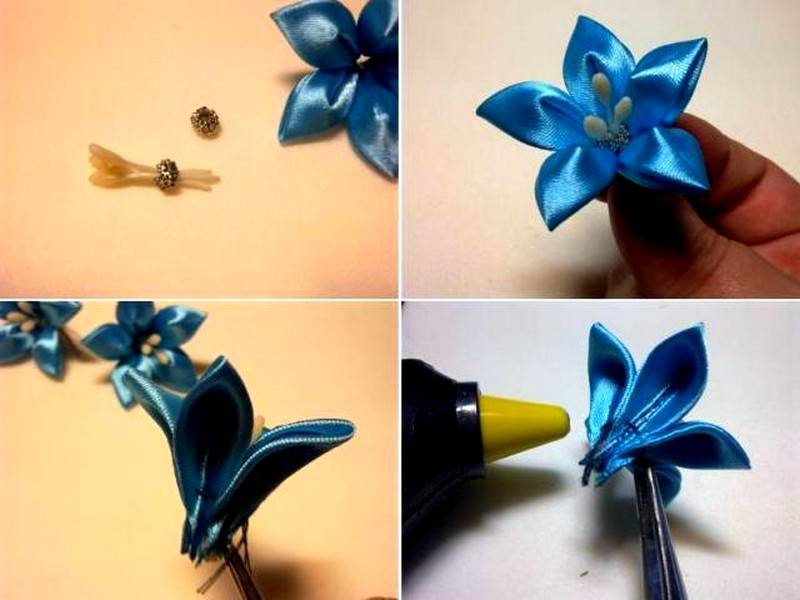 Как сделать цветы из лент своими руками — особенности изготовления, виды, фото идеи и примеры