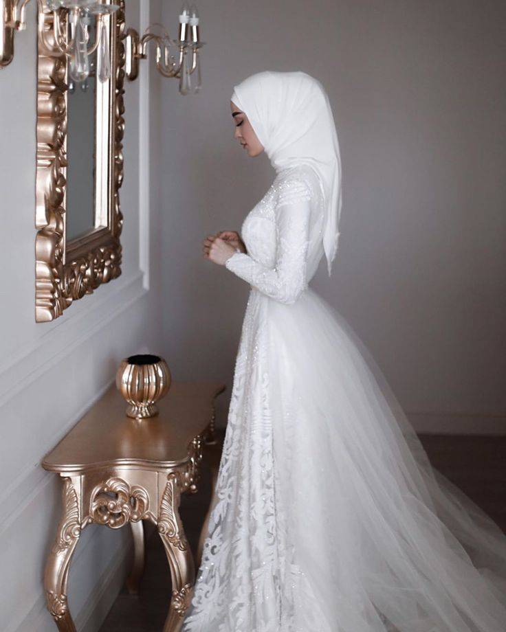 Мусульманские свадебные платья, особенности фасонов и варианты декора
