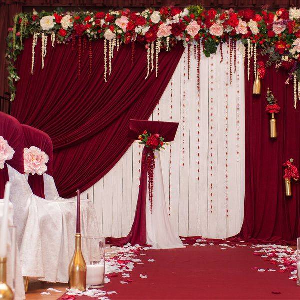 Сочные оттенки для вас – оформление зала на свадьбу в цвете марсала: советы с фото