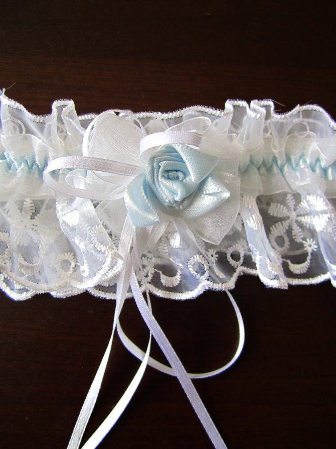 21 подвязка невесты своими руками. как сделать самой?
