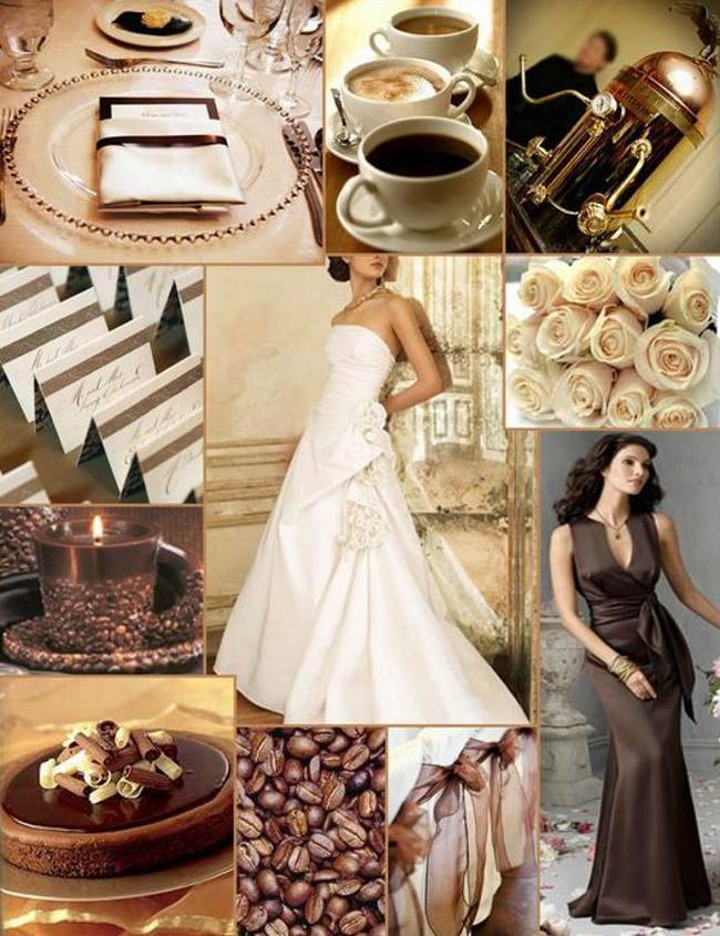 Кофейная свадьба: идеи, оформление, наряды